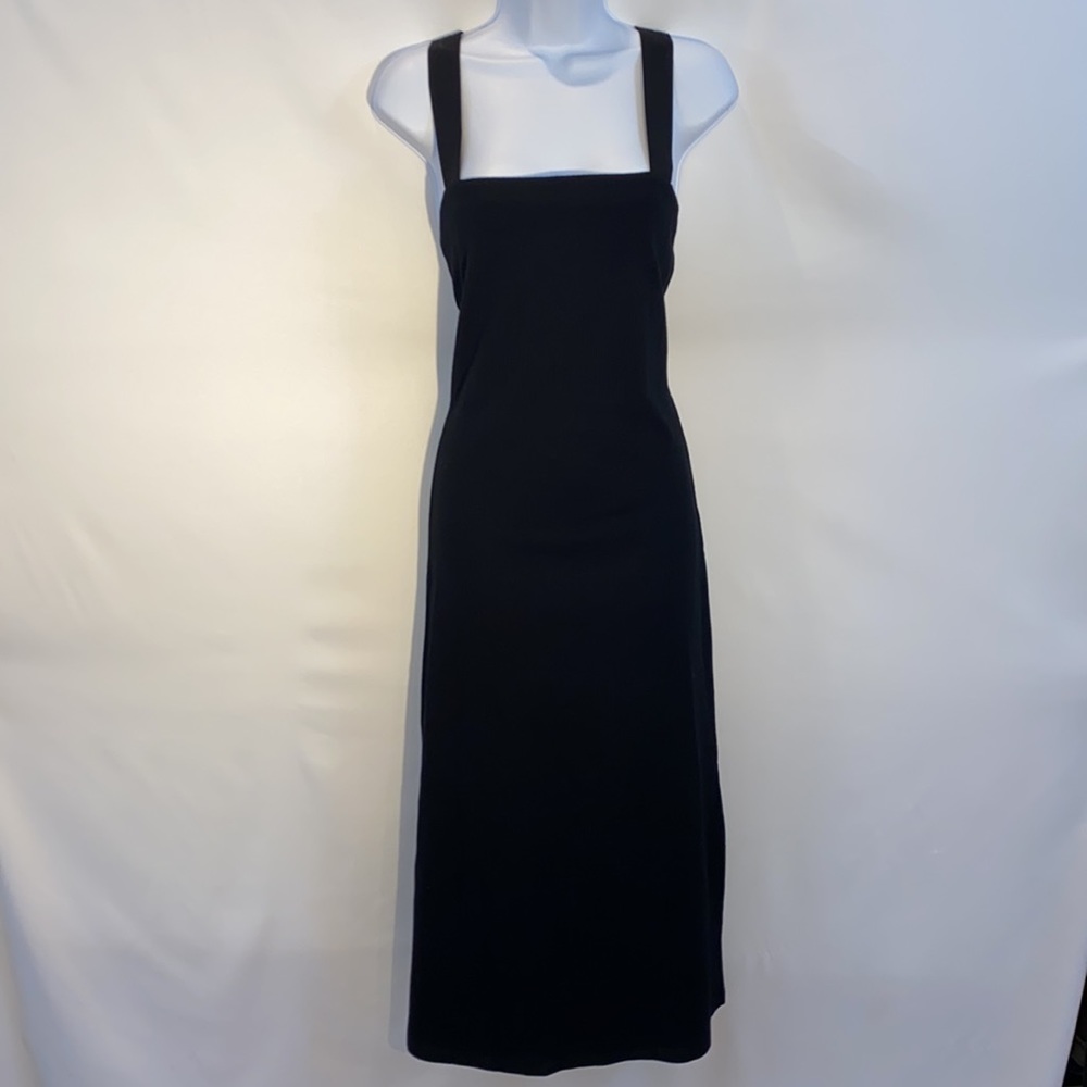 Anthro Porridge Seamed Cross Back Midi Dress in Black size M NWT - Picture 5 of 17